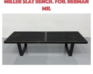 Lot 1379 George Nelson Herman Miller Slat Bench. Foil HERMAN MIL