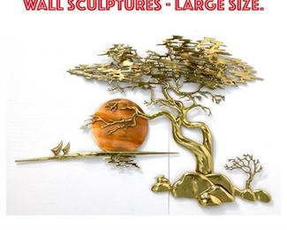 Lot 1382 BIJAN 85 Brass Ming Tree Wall Sculptures Large Size. 