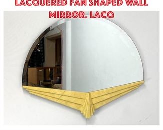 Lot 1385 Modern Decorator Lacquered Fan Shaped Wall Mirror. Lacq