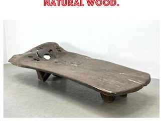 Lot 1417 Large Chiefs Bed Bend. Natural Wood.