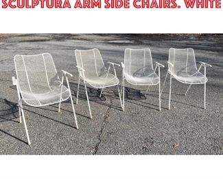 Lot 1426 Set 4 RUSSELL WOODARD Sculptura Arm Side Chairs. White 