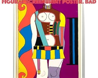 Lot 1432 RICHARD LINDNER Graphic Figural Screenprint Poster. Bad