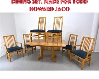 Lot 1437 HARDWOOD ARTISANS Dining set. Made for Todd Howard Jaco