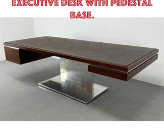 Lot 1446 Large Warren Platner Executive Desk with Pedestal Base.