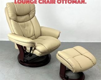 Lot 1454 Pr EKORNES style Recliner Lounge Chair Ottoman. 