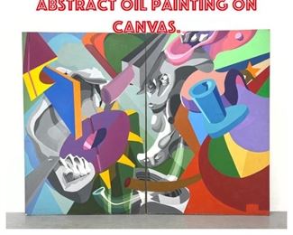 Lot 1460 2 Robert Trussell 1968 abstract oil painting on canvas.