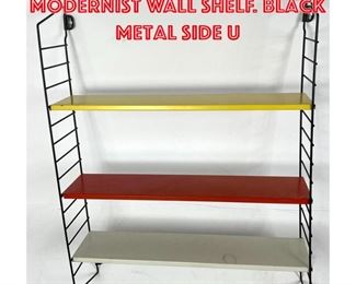 Lot 1477 Tomado Holland Modernist Wall Shelf. Black metal side u