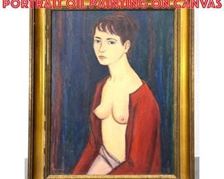 Lot 1493 Humblet 62 Nude Portrait Oil Painting on Canvas