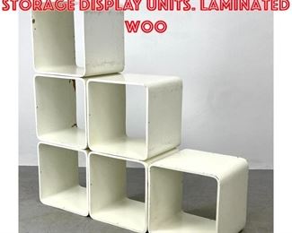 Lot 1512 Set 6 Square Cubby Storage Display Units. Laminated woo