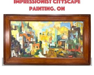 Lot 1522 INGE 62 Abstract Impressionist Cityscape Painting. On 