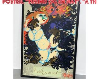 Lot 1524 BJORN WIINBLAD Framed Poster. Tusind og en Nat. A Th