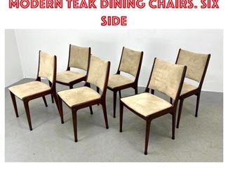 Lot 1532 Set 6 ULDUM Danish Modern Teak Dining Chairs. Six Side 
