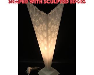 Lot 1537 ROUGIER acrylic lamp. Vshaped with sculpted edges