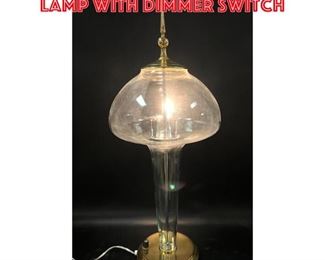 Lot 1538 Futuristic Glass Table Lamp with dimmer switch