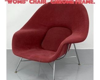 Lot 1543 EERO SAARINEN for KNOLL Womb Chair. Chrome frame. 