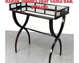Lot 1554 BARBARA BARRY for BAKER Drinks Tray Table Bar. Stylish