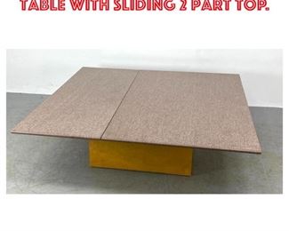 Lot 1558 Large Marble Top Coffee Table with Sliding 2 Part Top. 