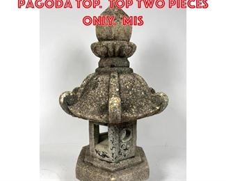 Lot 1564 Vintage concrete Pagoda Top. Top two pieces only. Mis