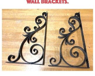 Lot 1572 Pair Antique Iron Wall Brackets.
