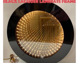 Lot 1583 Infinity mirror with black lacquer laminate frame
