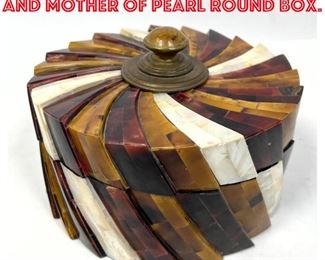 Lot 1590 Maitland Smith Horn and Mother of Pearl Round Box. 