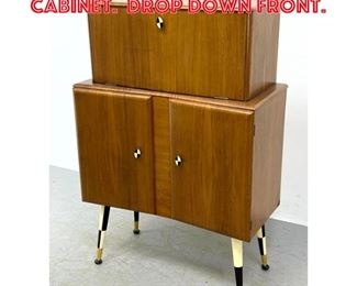 Lot 1596 Italian Modern Bar Cabinet. Drop down front. 