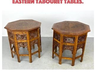 Lot 1600 Pair Brass Inlaid Far Eastern Tabouret Tables. 