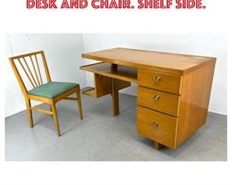 Lot 1605 TRI BOND 50s Modern Desk and Chair. Shelf Side. 