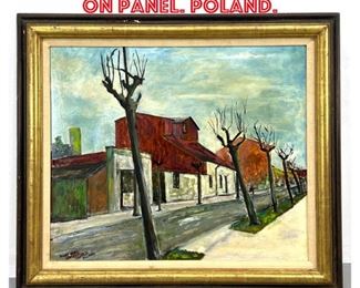 Lot 1607 Artist Signed Painting on Panel. Poland.