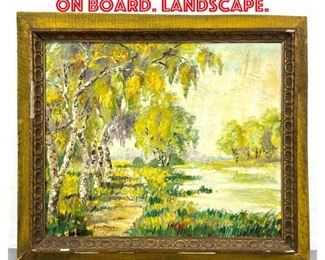 Lot 1608 R. EMMETTOWEN Painting on Board. Landscape. 