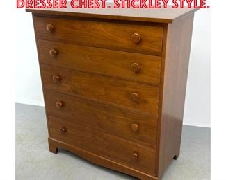 Lot 1613 Cherry Tall Chest Dresser Chest. Stickley Style. 