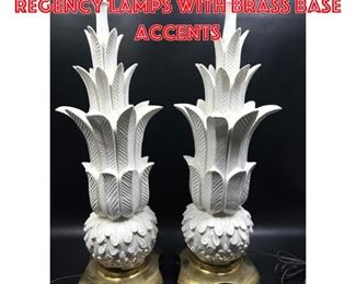 Lot 1632 1940s Hollywood regency lamps with brass base accents