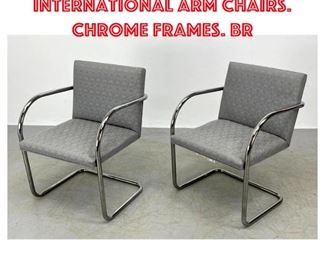 Lot 1657 Pair KNOLL International Arm Chairs. Chrome Frames. BR