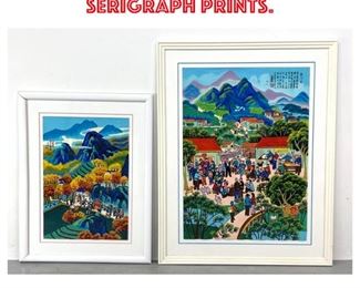 Lot 1679 2pcs Asian Serigraph Prints.