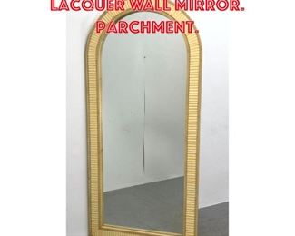 Lot 1680 Large Arched Top Lacquer Wall Mirror. Parchment. 