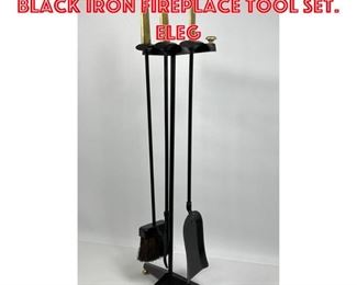 Lot 1694 Donald Deskey Style Black Iron Fireplace Tool Set. Eleg
