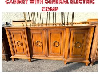Lot 1695 Large Console Stereo Cabinet with General electric comp