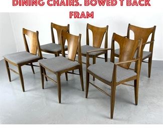 Lot 1707 Set 6 Modernist Design Dining Chairs. Bowed T Back Fram