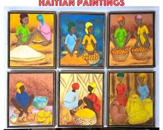 Lot 1727 Set of 6 Signed Haitian Paintings