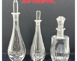 Lot 1731 3pcs Crystal Baccarat and Orrefors. 