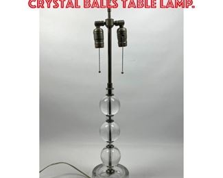 Lot 1734 Decorator Stacked Crystal Balls Table Lamp. 