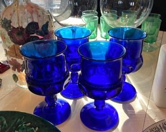 Vintage Colored Drinkware | Cobalt Blue