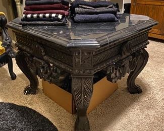 Marble top coffee table