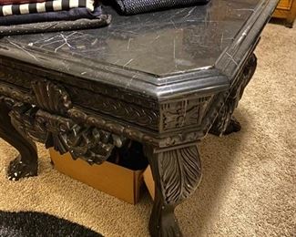 Marble top coffee table