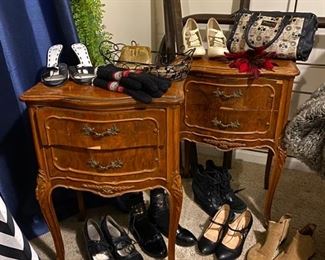 Pair Vintage French Provincial Style Side Tables | Night Stands