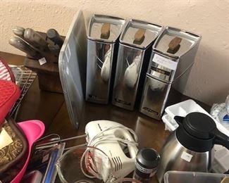 Chrome 1950's canisters