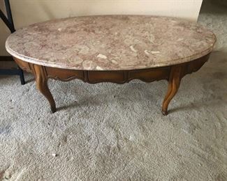 Rose marble coffee table