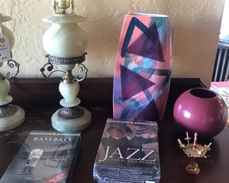 1991 John Bergen Mikasa vase, Ken Burns DVD sets