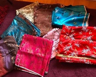 Chinese brocade fabric - some good size pieces!