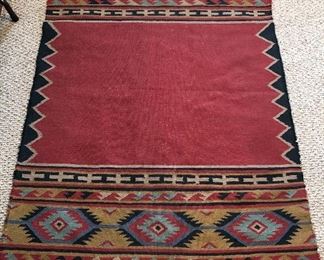 Woven area rug - 43” x 67”. We also have the same design in larger size (59” x 93”)